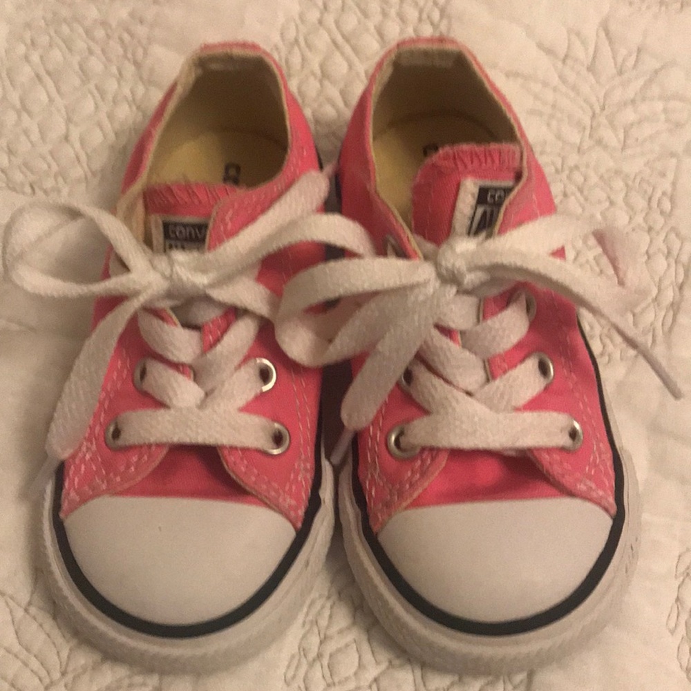 Pink Converse Tennis Shoes toddler size.